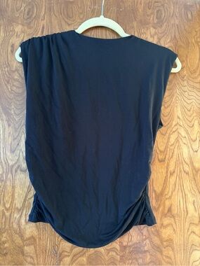 Abercrombie & Fitch modal blend Sleeveless Cinch Tank Top - Black, Size Small